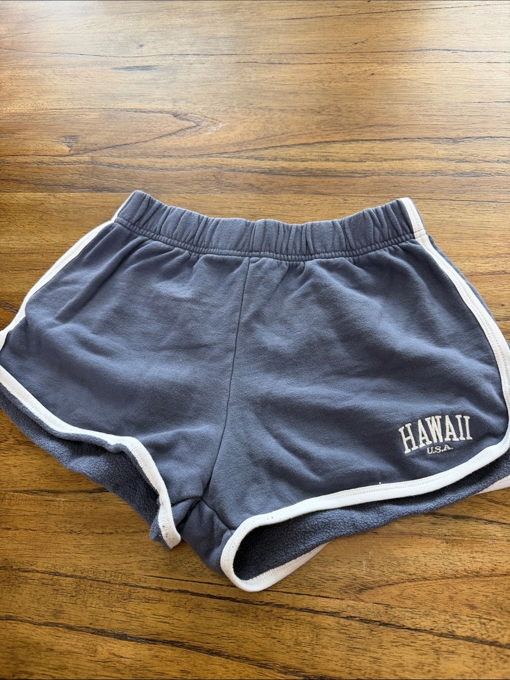Brandy Melville Navy Athletic Lounge Shorts with White Trim